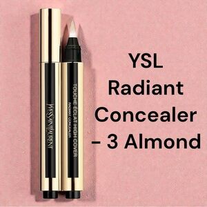 YSL TOUCHE ECLAT HIGH COVERAGE RADIANT CONCEALER #3 Almond - Full Size 0.08 oz.